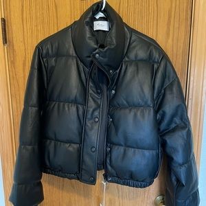 Kancan Black Crop Puffer Jacket new with tags